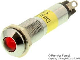 609-1112-130F, LED Panel Mount Indicators RED DIFFUSED