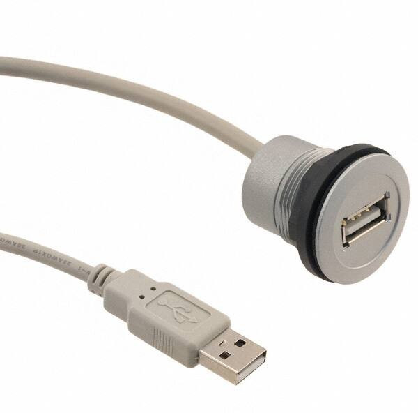 09454521923, Гнездо USB, 22мм, har-port, -25-70°C, d22,3мм, IP20, Дл: 2м