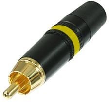 NYS373-4-U, RCA Phono Connectors PLUGS RCA GLD CONTCT YELLOW; BULK REAN
