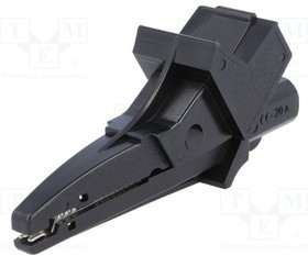 SAK6674-SW, Зажим "крокодил", 12А, 600ВDC, черный, Диап.захвата: макс.20мм SAK6674-SW, Зажим "крокодил", 12А, 600ВDC, черный, Диап.захвата: макс.20мм