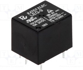LEG-9, Реле: электромагнитное, SPDT, Uобмотки: 9ВDC, 10A/120ВAC, toff: 8мс