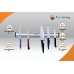 Магнитный держатель для ножей Forceberg 465 мм, алюминий