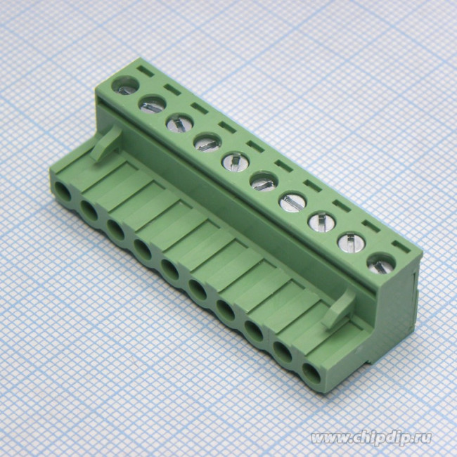 2EDGK-5.0-10P-14, Клеммник, 10-контактный 5мм, угловой