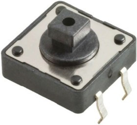 1571627-1, Микропереключатель тактовый, SPST, высота кнопки 7,3 мм, 12x12
