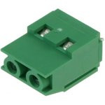 DG129-7.5-02P-14-00AH, Клеммник 2 конт. шаг 7.50 мм модульный, вертик. на плату, H = 19.5 мм, микрол