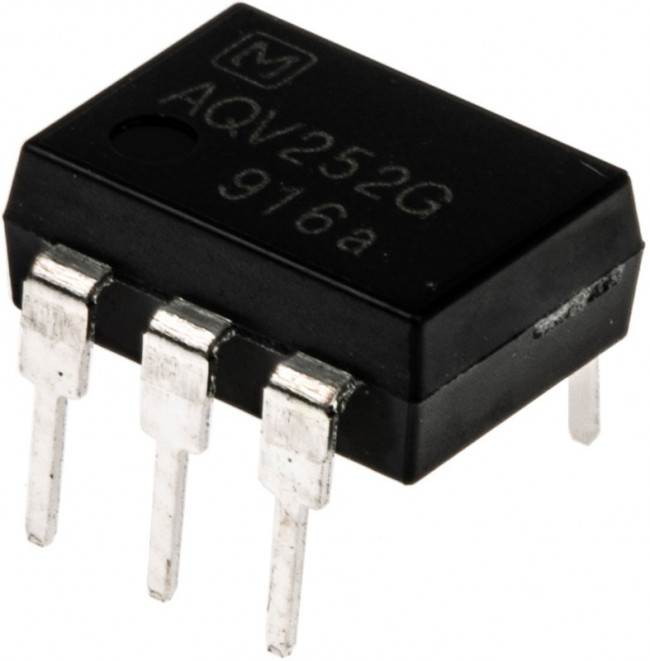 AQV252G, Solid State Relay, 2.5 A Load, PCB Mount, 60 V Load, 5 V dc Control AQV252G, Solid State Relay, 2.5 A Load, PCB Mount, 60 V Load, 5 V dc Control