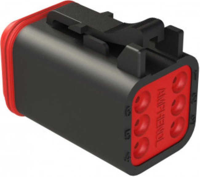 AT06-6S-BLK, Conn Housing PL 6 POS Crimp ST Cable Mount Black AT06-6S-BLK, Conn Housing PL 6 POS Crimp ST Cable Mount Black