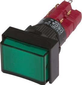 D16LAT1-2abKG, Кнопка с фиксацией / LED 250В/5А