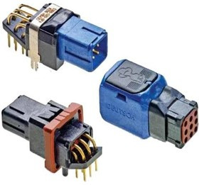 D369-G99-NP4, Rectangular MIL Spec Connectors 369 Inline PCB RCPT 9-Way, N-Key, Pin
