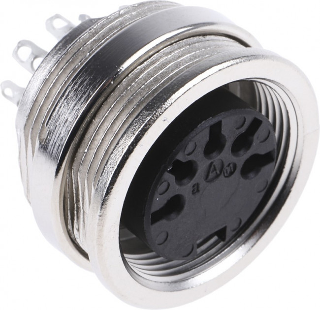 T 3363 010, Circular DIN Connectors C091A ST REC JCK 5P