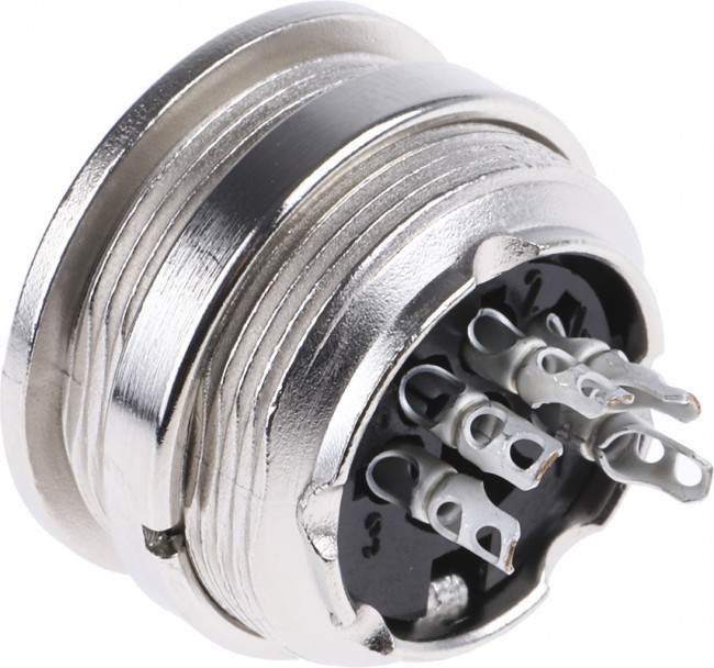 T 3363 010, Circular DIN Connectors C091A ST REC JCK 5P