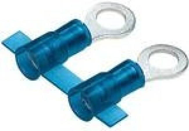 PNF14-10R-3K, Ring Tongue Terminal 14-16AWG Copper Blue 21.59mm Tin T/R