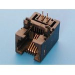 TJ4-6P4C, Розетка RJ14 телефонная на плату тип 4