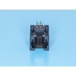 TJ4-6P4C, Розетка RJ14 телефонная на плату тип 4