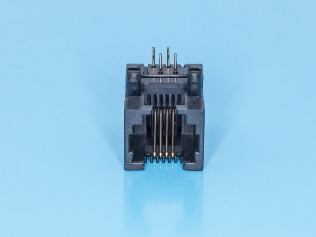TJ4-6P4C, Розетка RJ14 телефонная на плату тип 4