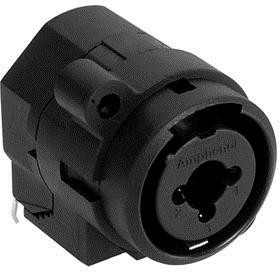 ACJC10HL BULK, XLR Connectors 1/4" XLR Dual Chassis Mount CType Stereo Horizontal PCB LLatchless Switching XLR