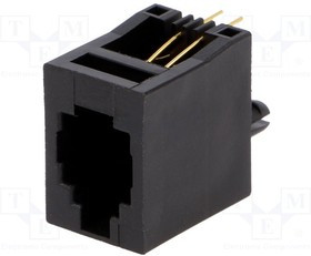 RJJ44NFV, Гнездо, RJ9, PIN: 4, Конф: 4p4c, THT, прямой