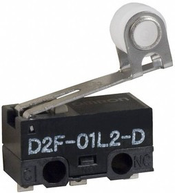 D2F-01L2-D, Микропереключатель SNAP ACTION, с рычагом (с роликом), SPDT