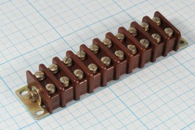 Клеммная плата 114x16x25,8, контакты 20C, монтаж винт, 4отверстия, 3ПС19-20