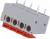 AC142R-04P-5.08-GRAY, Зажимная рейка для печатных плат, угловой 90°, 5,08мм, на PCB AC142R-04P-5.08-GRAY, Зажимная рейка для печатных плат, угловой 90°, 5,08мм, на PCB
