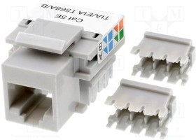 RJ45PP-ALAN, Гнездо, RJ45, PIN: 8, Конф: 8p8c, Keystone, на панель, IDC