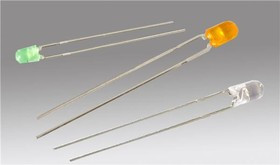 3AC-S, Standard LEDs - Through Hole LED Thru-Hole 3mm Amber 610 nm