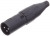 AC3MMCP, Вилка; XLR; "папа"; PIN: 3; прямой; на провод; пайка; посеребренные