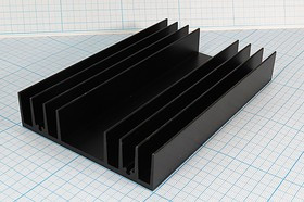Охладитель (радиатор охлаждения) 150x 95x 24, тип F08, аллюминий, HS118-150, черный
