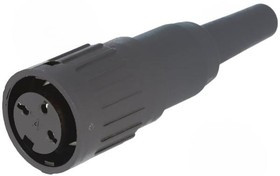 C091-3275-501, Вилка: DIN: "мама": PIN: 3: прямой: на провод: пайка: 300В: 5А: 0,5мм2