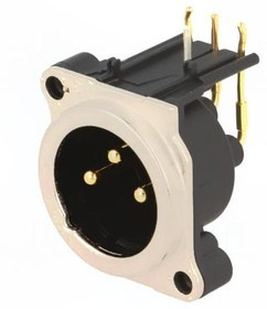 NC3MBH, XLR Connectors 3C MALE PCB recptacle
