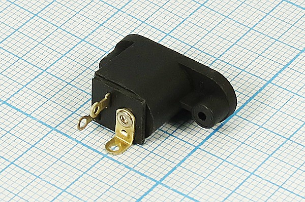 Гнездо питания с фланцем DC 2.5D5.5, 3 контакта, на панель, с выключением ON-OFF, DJK-14B; №893 гн пит DC 2,5D5,5\3C\ON-OFF\ пан\флан\DJK-14