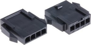 43640-0400, 43640 Male Connector Housing, 3mm Pitch, 4 Way, 1 Row