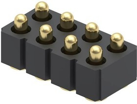 813-22-008-30-001101, Headers &amp; Wire Housings SPRING LOADED HEADER 2R 8P VERT MNT SMT