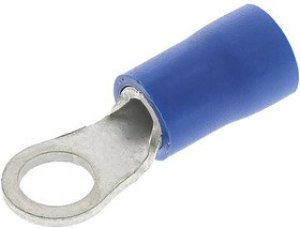 FVWS2-5, FV Insulated Ring Terminal, 5mm Stud Size, 1mm² to 2.6mm² Wire Size, Blue FVWS2-5, FV Insulated Ring Terminal, 5mm Stud Size, 1mm² to 2.6mm² Wire Size, Blue