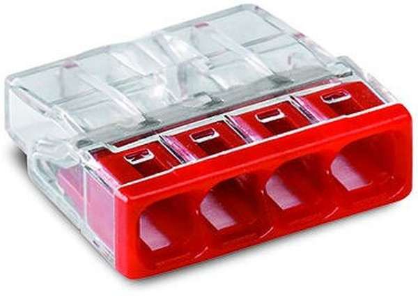 Wago 2273-204 Клемма 4-проводная (0,5-2,5 кв.мм) красная (1 шт) Wago 2273-204 Клемма 4-проводная (0,5-2,5 кв.мм) красная (1 шт)