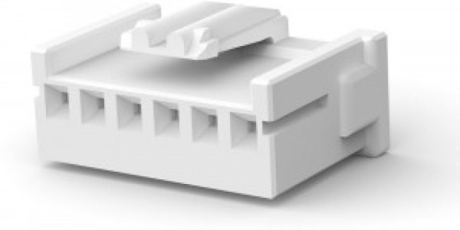 917690-1, Signal Double Lock Male Connector Housing, 2.5mm Pitch, 6 Way, 1 Row