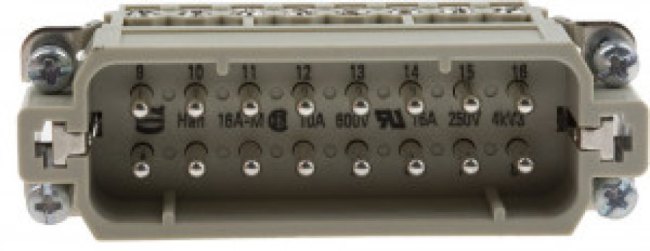 09200161541, Heavy Duty Power Connectors HAN 16A PG16 SIDE METAL HOOD