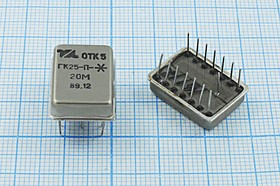 Кварцевый генератор 20.0МГц 5В/TTL в корпусе Терек гк 20000 \\ТЕРЕК\TTL\5В\ГК25-П-*\