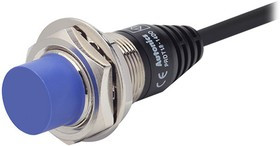 PRD18-14DP Индуктивный трёхпроводный датчик в стандартном корпусе 47мм с индикатором и кабелем 2м, M18x1, PNP НО, зона срабатывания 14мм