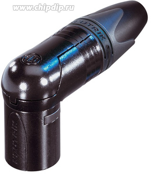 NC3MRX-B, XLR Connectors 3P RT ANGLE MALE GOLD CONTACTS