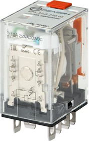 Релеон, Миниатюрное силовое реле; 2 CO конт. 10а ; 230в Ac; блокируемая кнопка проверк, RP532823005