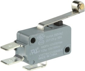V15T16-CZ100A06-K, Basic / Snap Action Switches Lever Roller 16A @250VAC SPDT