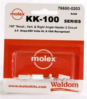 76650-0203, Headers &amp; Wire Housings KK100 PK VERT-R/A 2CKT