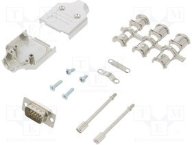 MHDM-09-HDP15-W-K, Разъем D-Sub HD; PIN: 15; вилка; "папа"; прямой; п