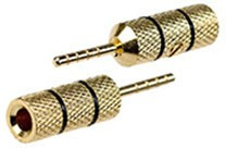 1-648G, разъем акустический "TIP" штекер металл позол. черный