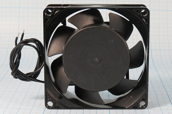 Вентилятор 80x80x25, напряжение 220В, ток 0,05А, выводы 2L, подшипник качения, JA0825H2B0N-L JAMI