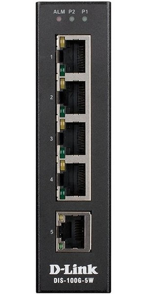 DIS-100G-5W/A1A Промышленный неуправляемый коммутатор с 5 портами 10/100/1000Base-T (437908)