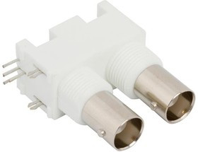 031-6576, RF Connectors / Coaxial Connectors BNC RA Double ISOL White 50 OHM Valox