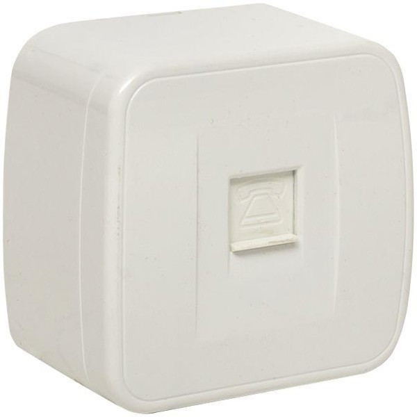 Минск Розетка Phone 1-местная ОП белая Basic EGT01-034-10