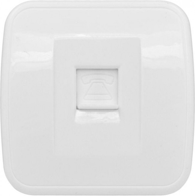 Минск Розетка Phone 1-местная ОП белая Basic EGT01-034-10